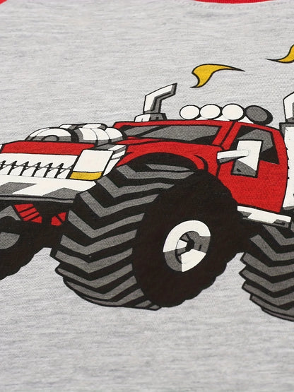 Monster Truck 2 Piece Pajama Set