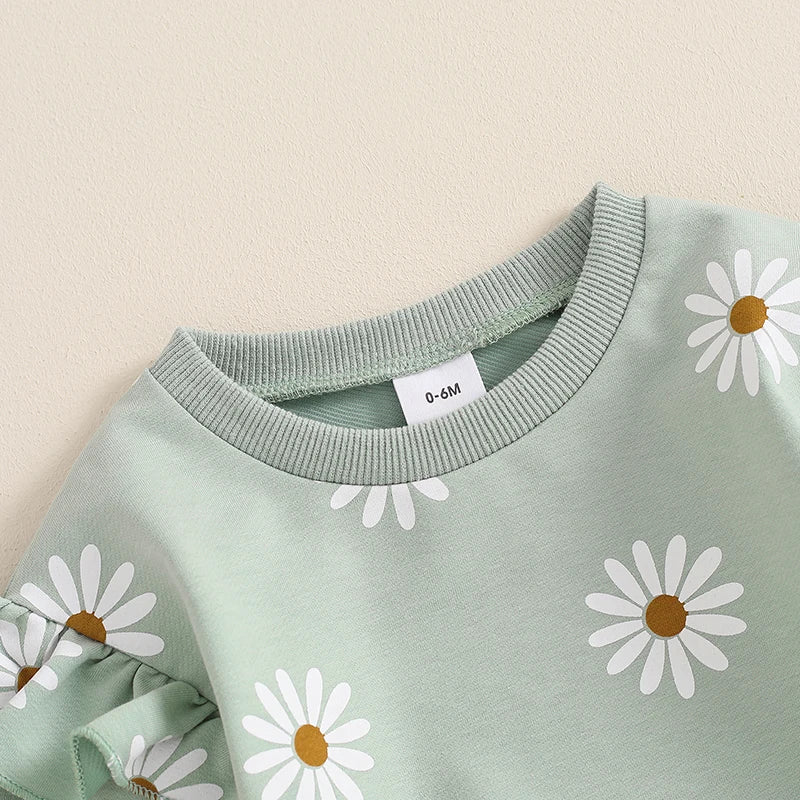 Floral Print Sweatshirt/Sweatpant Set