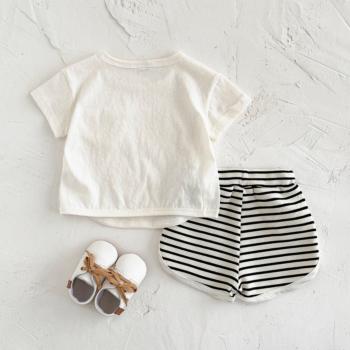 2 Piece Shirt and Stripe Shorts