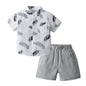 Leaf Print Shirt and Shorts