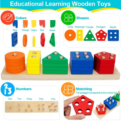 Baby Wooden Stacking Ring Toy