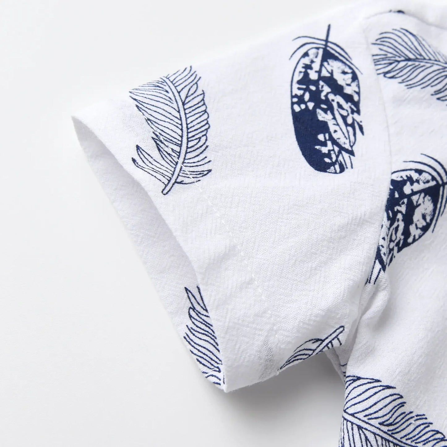 Leaf Print Shirt and Shorts