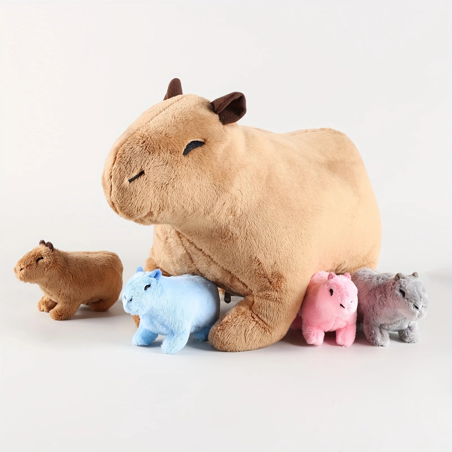 Capybara With 4 Babies Stuffed Animal