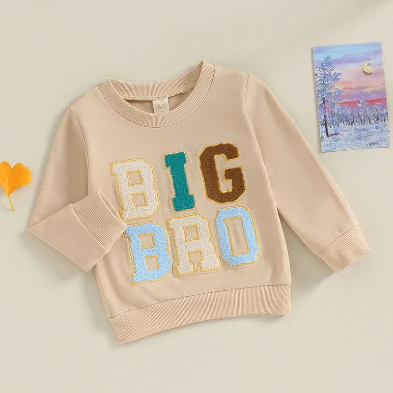 Boy Crewneck Letter Print Sweatshirt