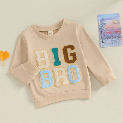 Boy Crewneck Letter Print Sweatshirt