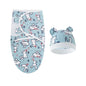 Baby Blanket & Hat Set Cartoon Printed
