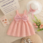 Checkered Breathable Suspender Dress