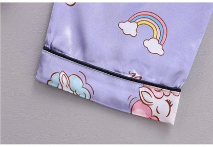 Unicorn Silk Satin Pajama Set