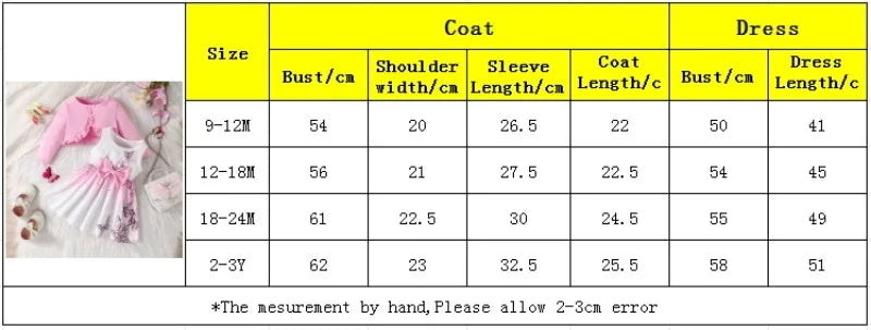 Butterfly Dress + Pink Long Sleeve Coat