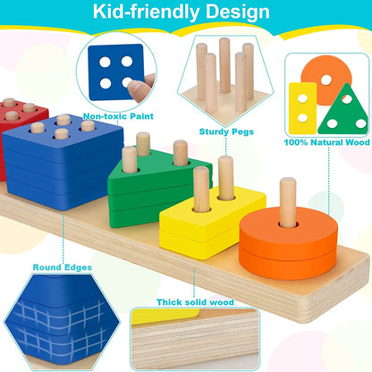 Baby Wooden Stacking Ring Toy