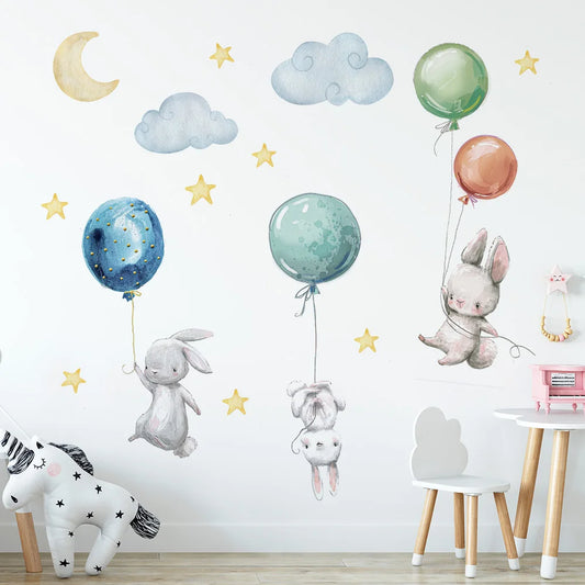 Flying Rabbit Wall Stickers