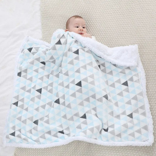 Baby Blanket Warm Fleece Abstract Design