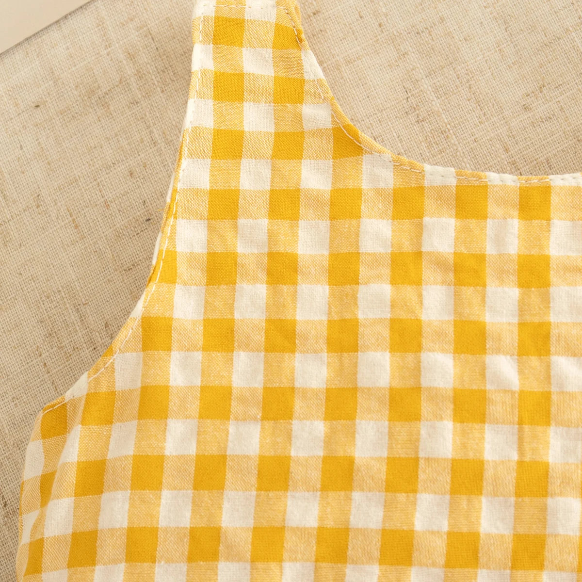 Checkered Breathable Suspender Dress
