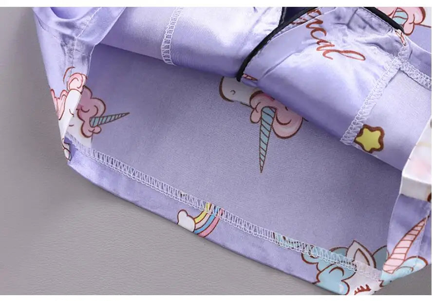Unicorn Silk Satin Pajama Set