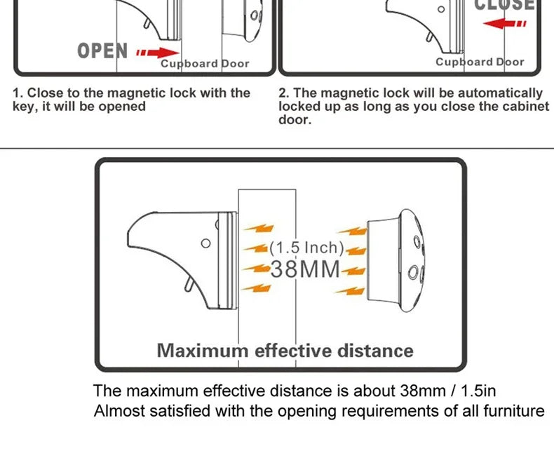 Child Safety Locks Invisible Magnetic Key