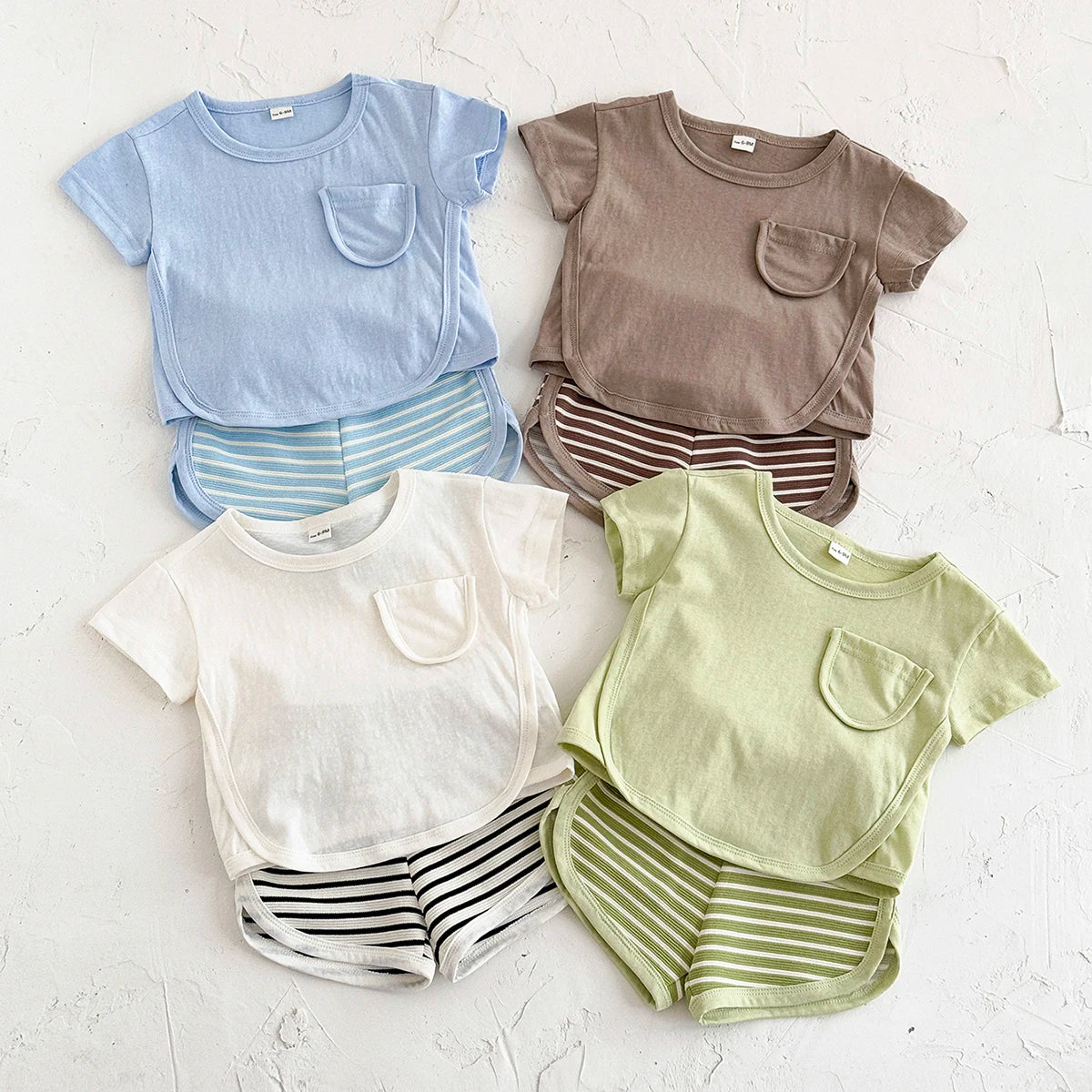 2 Piece Shirt and Stripe Shorts
