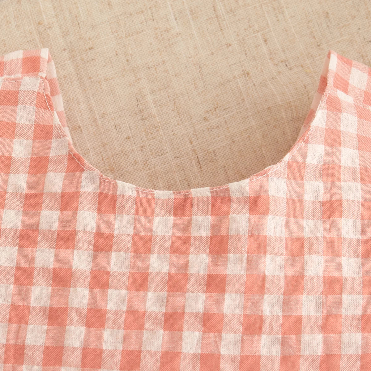 Checkered Breathable Suspender Dress