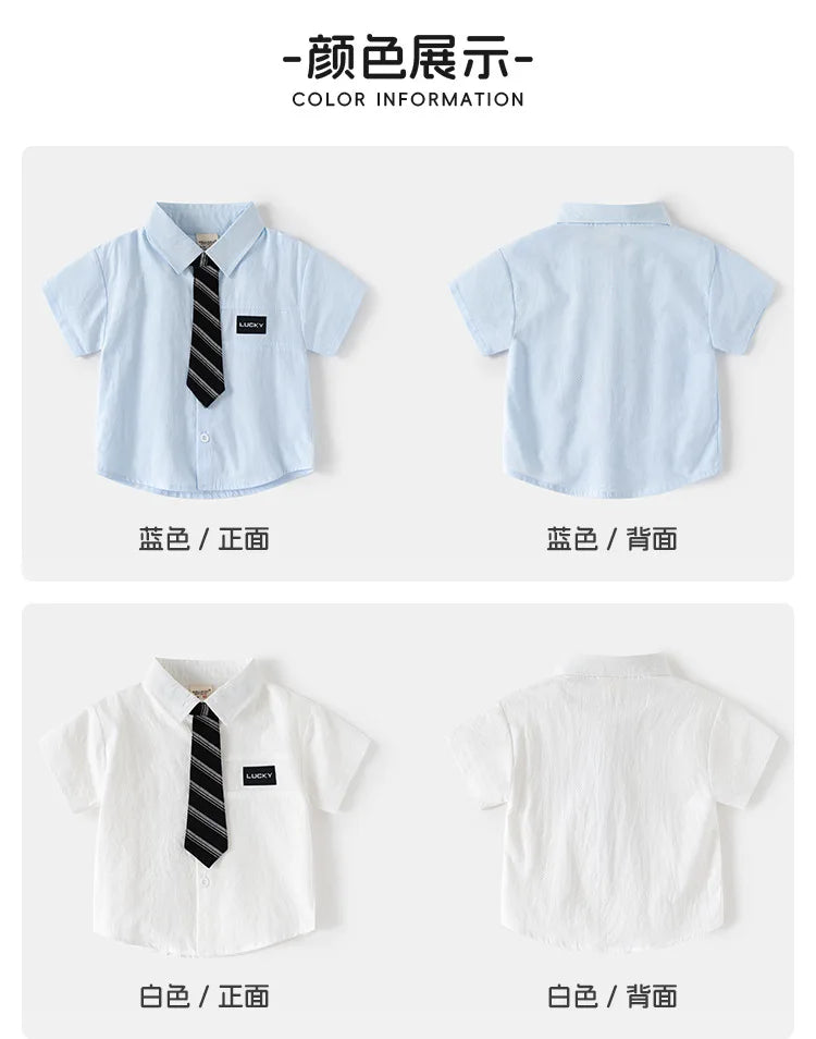 Fashion Boys Shirt with Tie
