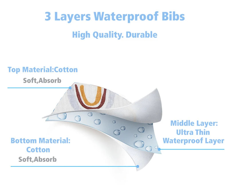 2 Piece Baby Cotton Bibs