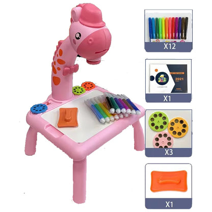 Children LED Projector Drawing Table