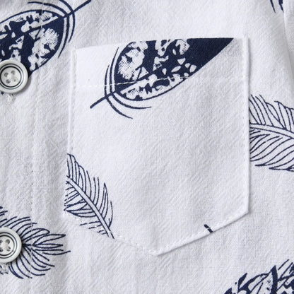 Leaf Print Shirt and Shorts
