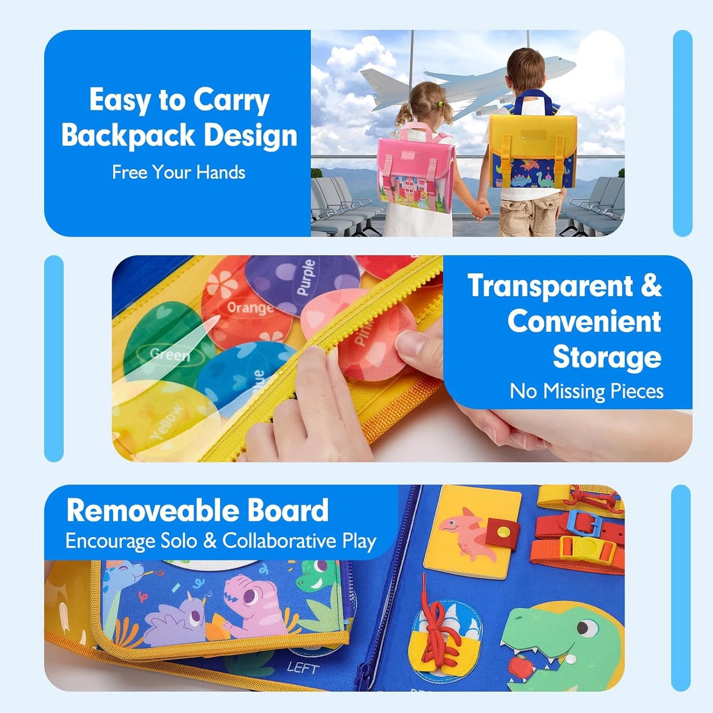 Busy Board Travel Backpack