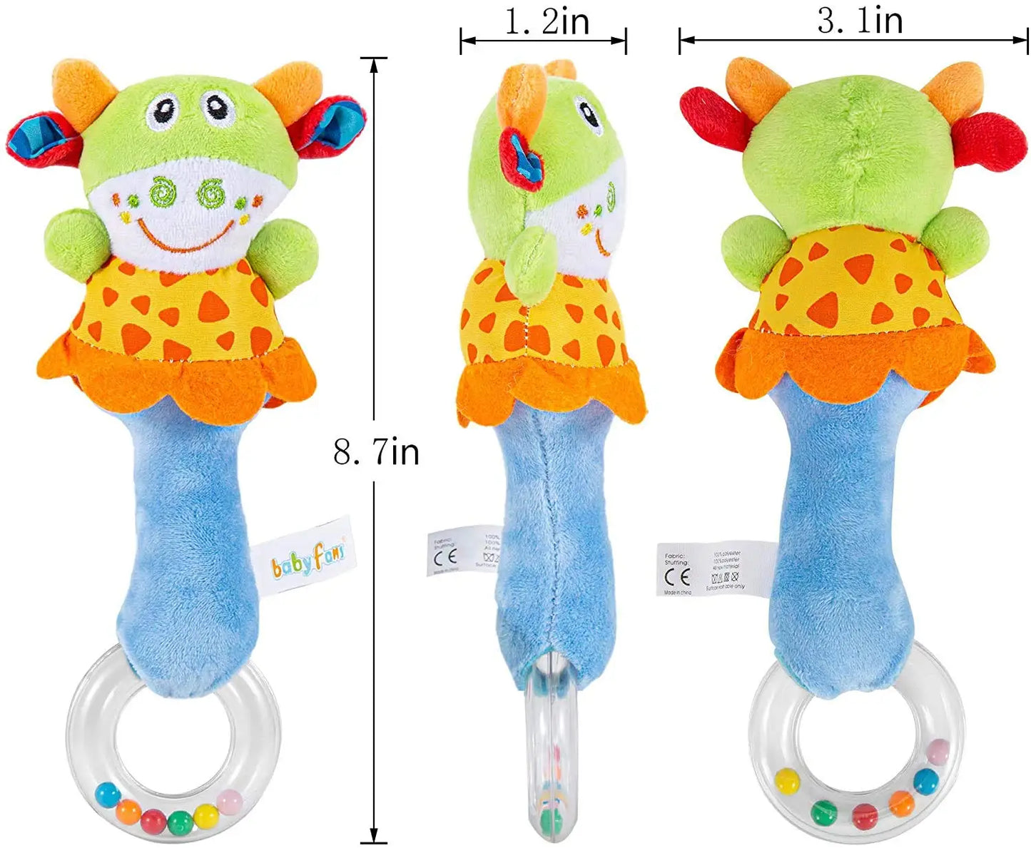 Baby Soft Plush Rattle Toy
