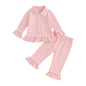2 Piece Girl Long Sleeve Pajama Set