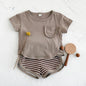 2 Piece Shirt and Stripe Shorts