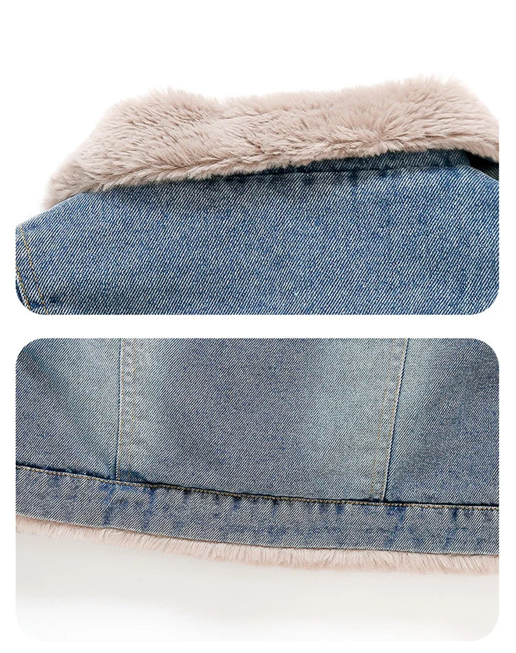 Fur Lined Winter Demin Jacket
