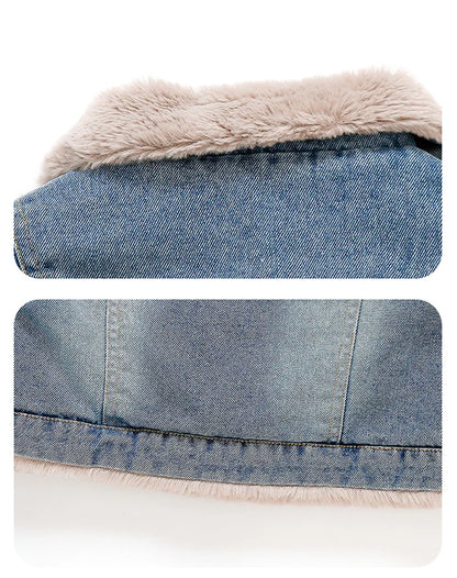 Fur Lined Winter Demin Jacket