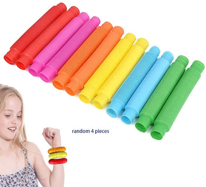 Mini Pop Tube Sensory Toys 4pc Set