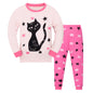 Black Cat Long Sleeve Pajama Set