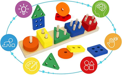Baby Wooden Stacking Ring Toy
