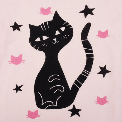 Black Cat Long Sleeve Pajama Set
