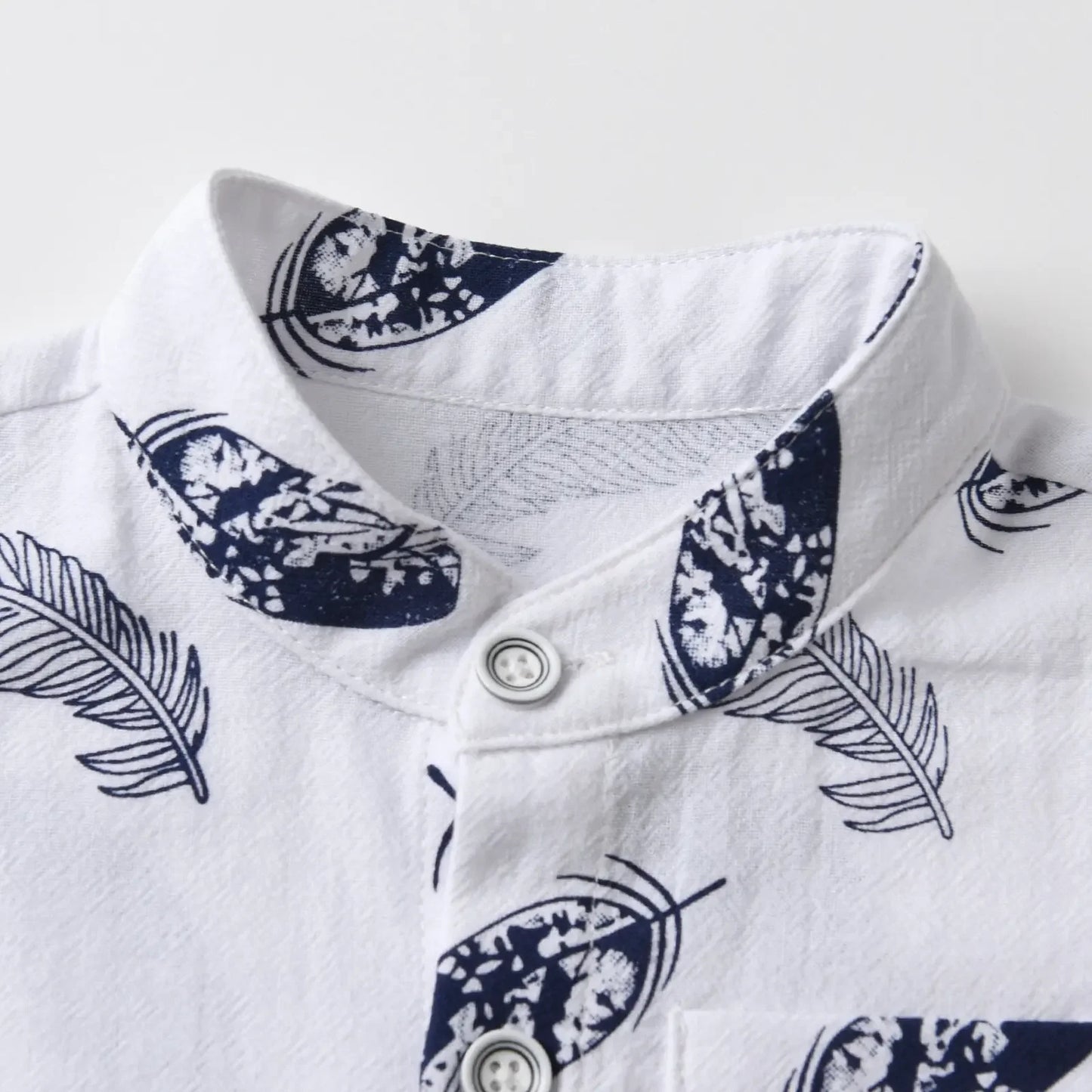Leaf Print Shirt and Shorts