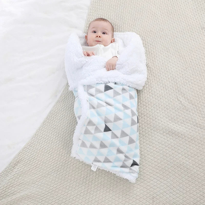 Baby Blanket Warm Fleece Abstract Design