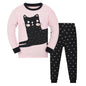 Black Cat Long Sleeve Pajama Set