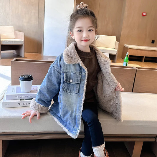 Fur Lined Winter Demin Jacket