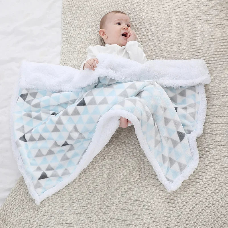 Baby Blanket Warm Fleece Abstract Design