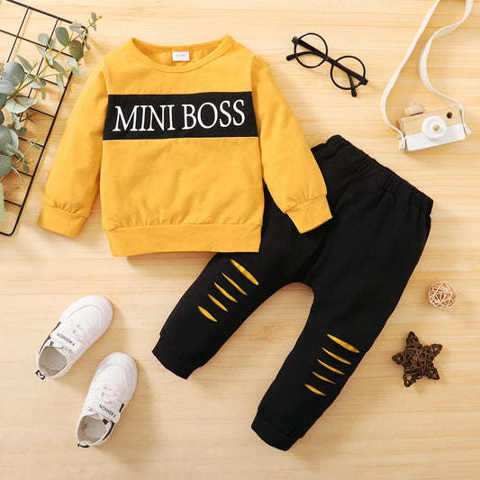 Mini Boss Sweatshirt and Sweatpants