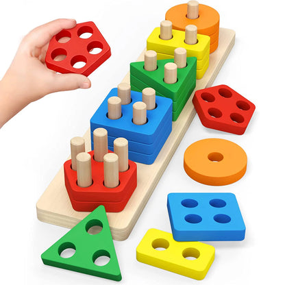 Baby Wooden Stacking Ring Toy