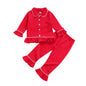 2 Piece Girl Long Sleeve Pajama Set