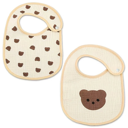 2 Piece Baby Cotton Bibs