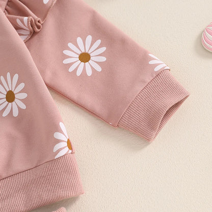 Floral Print Sweatshirt/Sweatpant Set