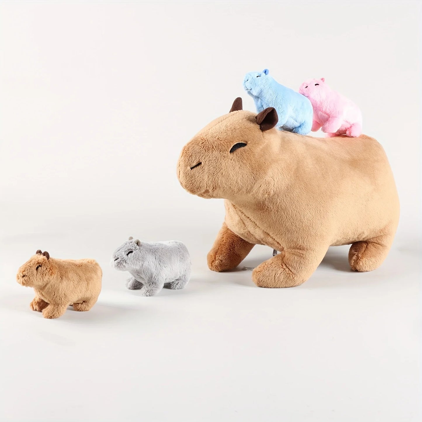 Capybara With 4 Babies Stuffed Animal