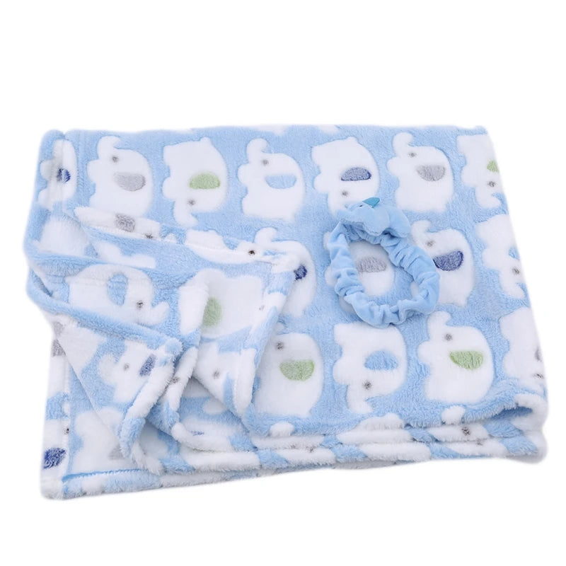 Cartoon Baby Blanket Cute Elephant