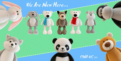 Stuffed Plush Animals Lion, Elephant, Tiger, Dog, Fox, Monkey, Deer