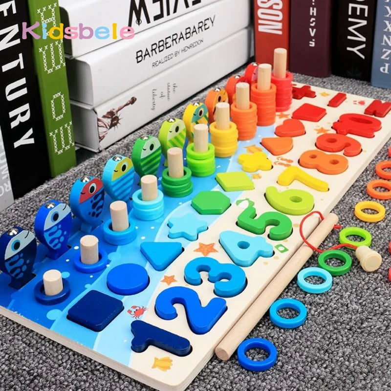 Wooden Puzzle Fishing Toy