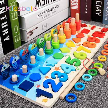 Wooden Puzzle Fishing Toy